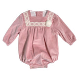 Pagliaccetto Manica Lunga In Velluto Neonato/a DEL SUR 1938