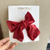 Pinzetta Con Fiocco In Velluto Bambina VALENTINA BEBES LOW22