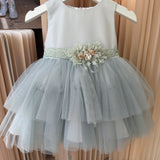 Abito Elegante Smanicato In Tulle Neonata MIMILU' 1190BB