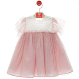 Abito Elegante In Tulle E Macrame' Bambina DEL SUR 0562