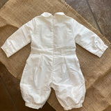 Pagliaccetto Elegante Manica Lunga In Shantung Di Seta Neonato BIMBALO' 6809