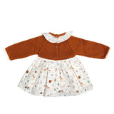 Kombiniertes Kleid aus warmer Baumwolle für Mädchen BABY FASHION 52615