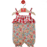 Salopette In Cotone Stampa Floreale Neonata DEL SUR 0836