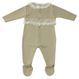 Tutina Intera In Filo Di Cotone Con Pizzo Neonata DR KID DK111