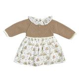 Abito Combinato In Maglia E Tessuto Neonata BABY FASHION 526.2