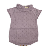 Pagliaccetto Corto In Maglia Lavorata In Cotone Biologico Neonata WEDOBLE 05305C