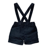 Bermuda-Shorts mit Hosenträgern aus Neugeborenen-Samt A&amp;J 318