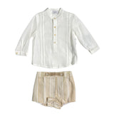 Completo Con Bermuda E Camicia A Righe Neonato YOEDU 0353