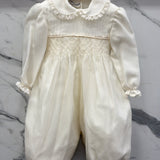 Elegant Baptismal Romper in Silk Newborn / PICCOLA GIUGGIOLA DORA