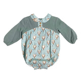 Pagliaccetto Manica Lunga In Caldo Cotone Fantasia Mongolfiere Neonato DEL SUR 1936