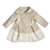 Cappotto Svasato In Panno Ed Ecopelliccia Con Collo Tondo Neonata ISABEL F591