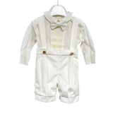 Completo Tre Pezzi Con Salopette In Velluto Neonato ISABEL C364