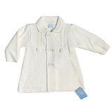 Cappotto Doppio Petto Caldo Cotone Panna Neonata 23141