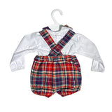 Completo 3 Pezzi In Caldo Cotone Con Salopette Neonato BABY FASHION 5333