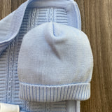 Cappello in 100% Lana Azzurro Neonato CREAZIONI LUANA 7033