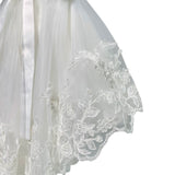 Abito Smanicato Elegante Battesimale In Pizzo Neonata ISABEL B12