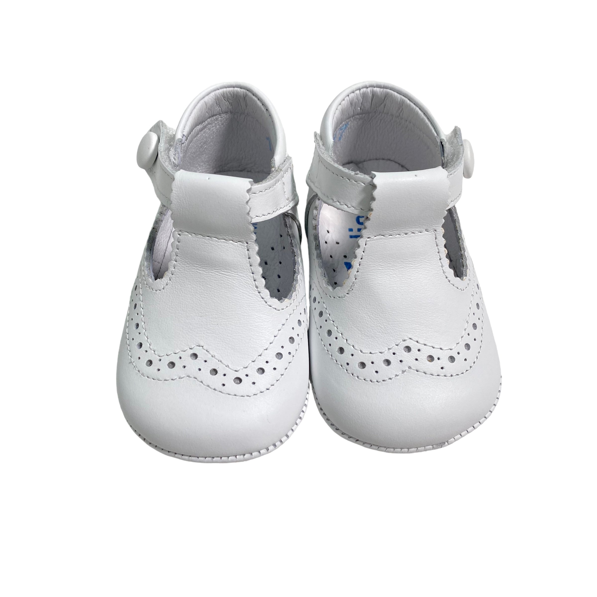 Scarpa Da Culla Francesina In Pelle Neonato Indice 1672P