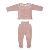 Tutina Spezzata Caldo Cotone Rosa Antico GRANLEI Neonata 23263