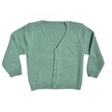 Cardigan In Filo Di Cotone Con Treccia Neonato PONTO POR PONTO 765