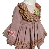 Elegantes, ausgestelltes Langarmkleid für Baby-Mädchen LA AMAPOLA 0020