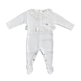 Tutina Intera In Filo Di Cotone Con Pizzo Neonata DR KID DK111