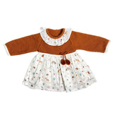 Kombiniertes Kleid aus warmer Baumwolle für Mädchen BABY FASHION 52615