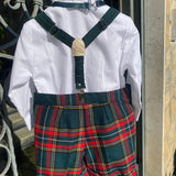 Completo Scozzese Con Bermuda E Camicia Neonato ISABEL C380