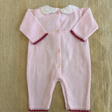 Tutina Intera In Cotone Con Colletto In Pizzo Neonata BEBE' MARGO' B091T