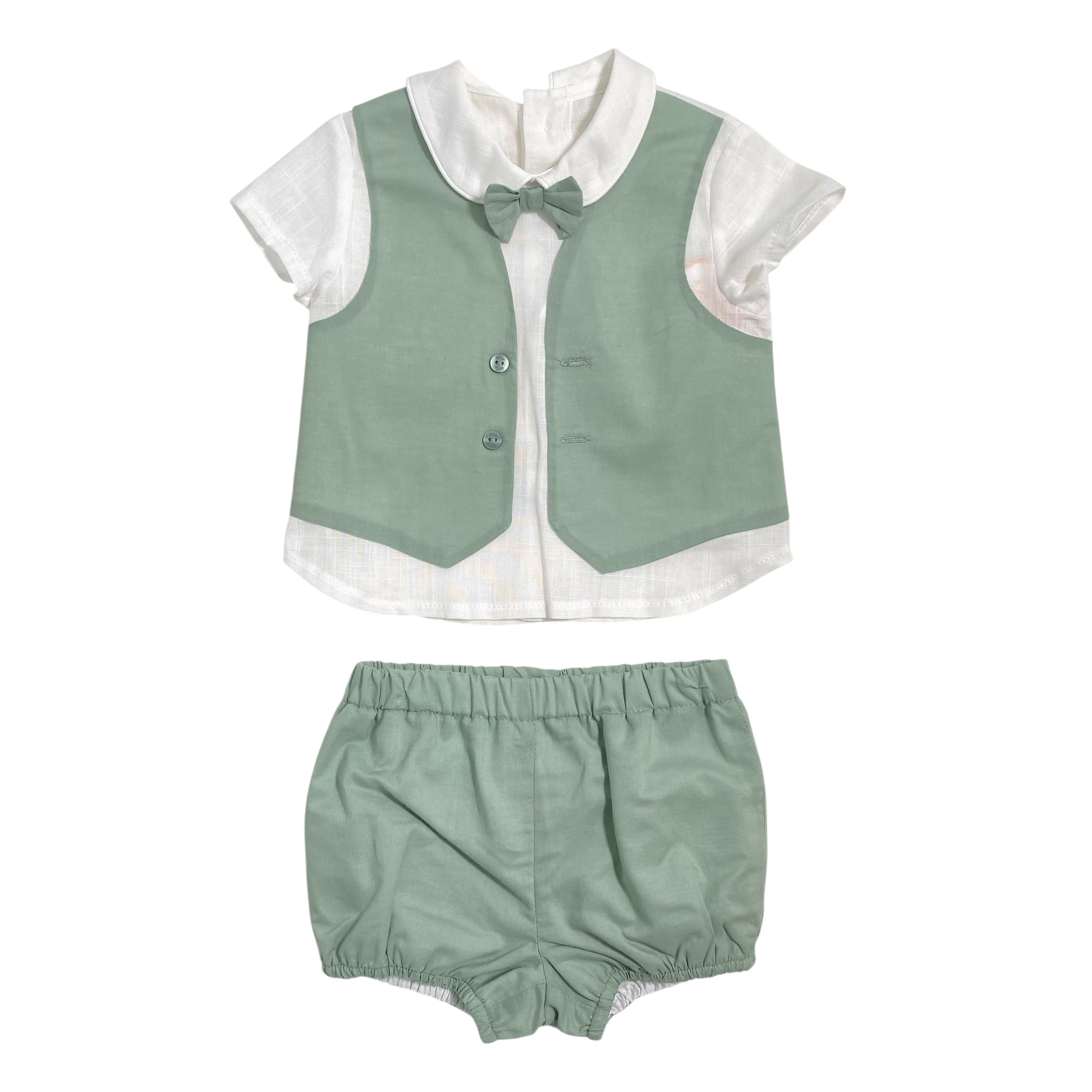 Completo Con Culotte E Camicia Neonato DEL SUR 0036