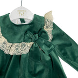 Abito Svasato Con Culotte In Velluto Neonata VALENTINA BEBES HADA128