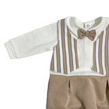 Tutina Intera In Cotone Finto Panciotto Neonato TETO E TATTA TU6210