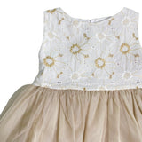 Abito Smanicato In Cotone E Tulle Bambina YOEDU 0507
