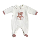 Tutina Intera In Ciniglia Con Orso Neonata TETO E TATTA TU8090