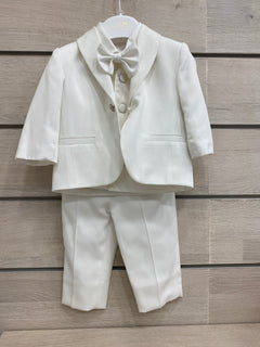 Completo Elegante Battesimale Con Giacca Panna Neonato ISABEL B108