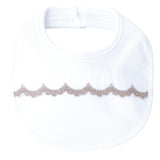 Set mit 2 Baumwoll-Lätzchen mit Spitze für Babys SQUID 74021