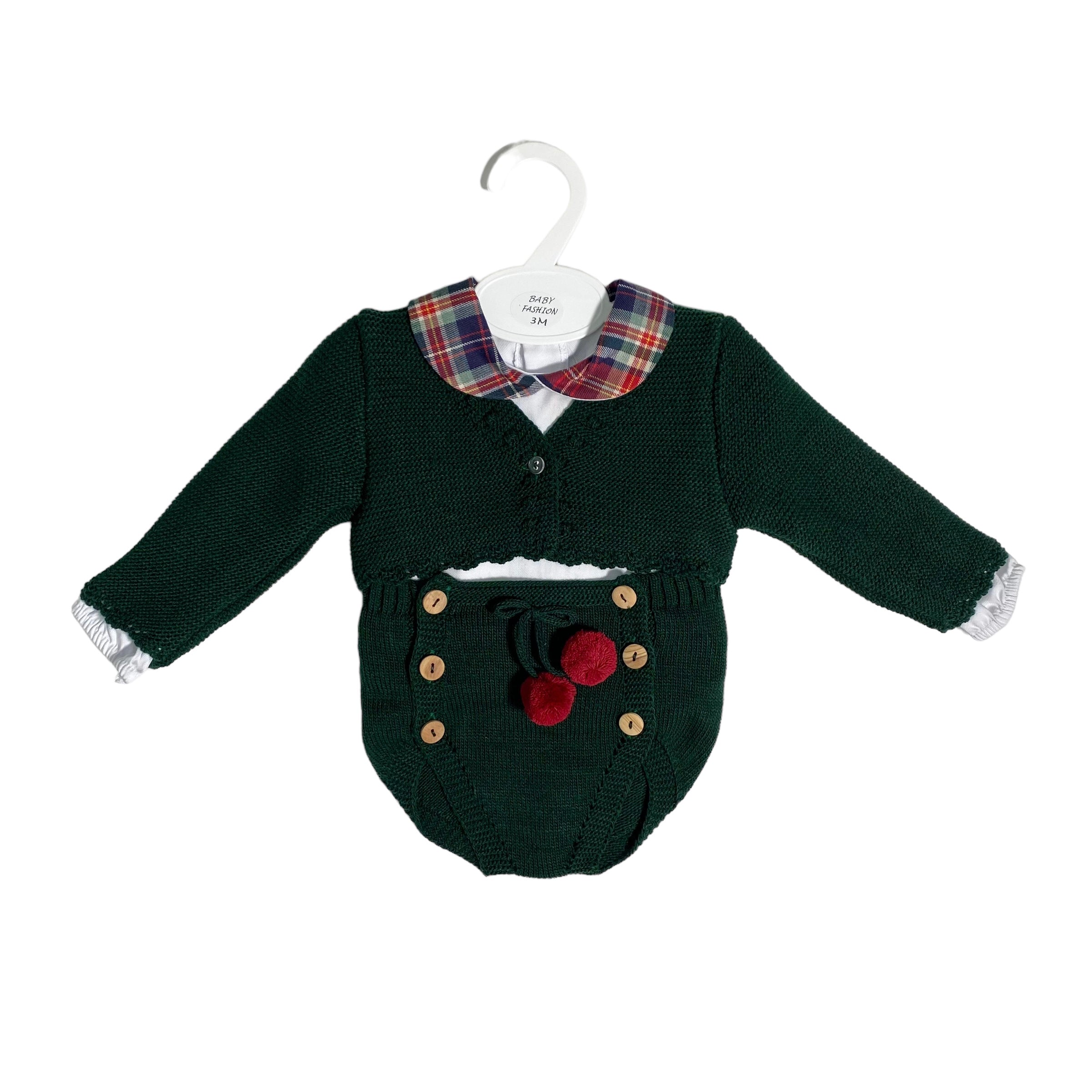 3-teiliges Set aus warmer Baumwolle mit Culottes für Babymädchen BABY FASHION 5313