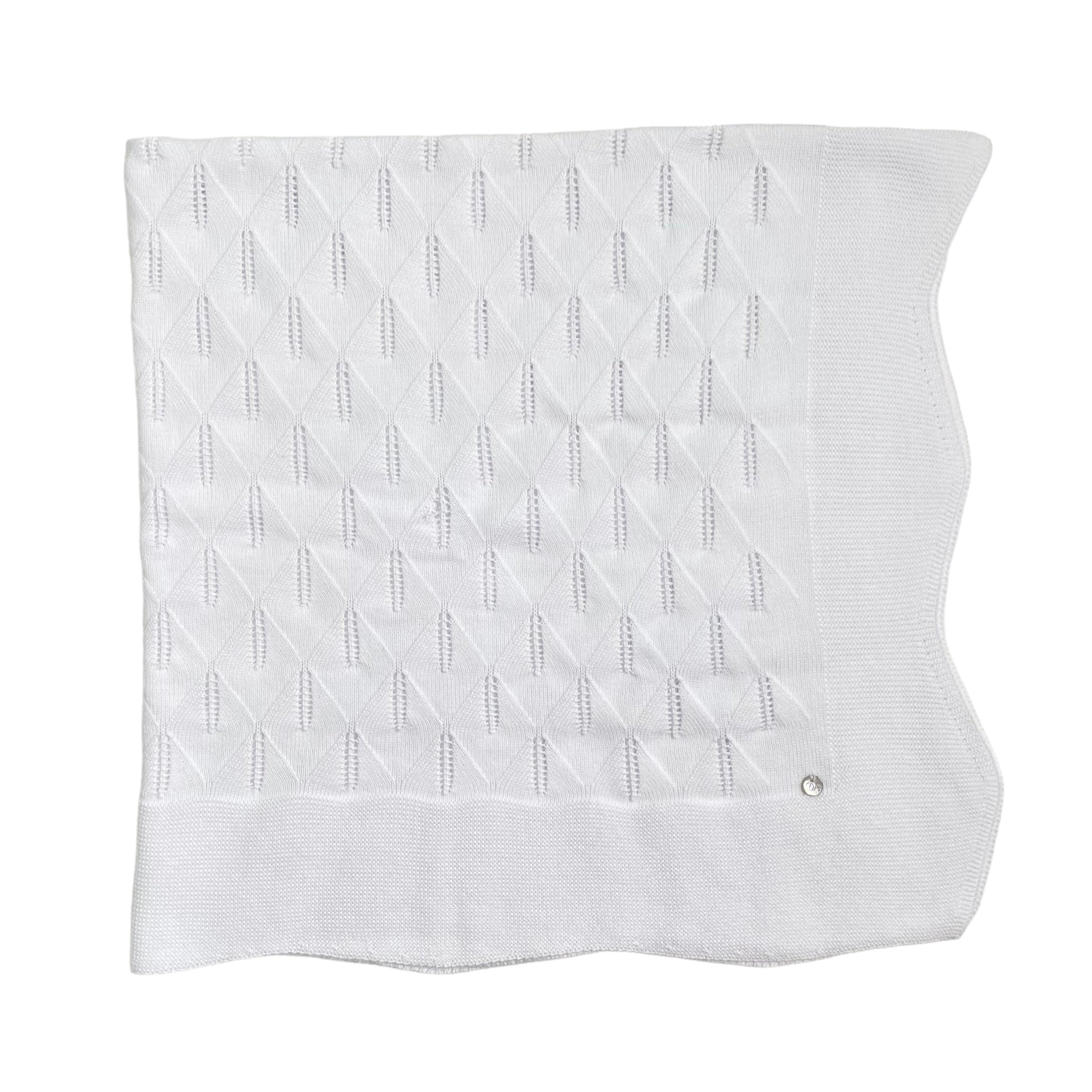 Coperta Scialle In Filo Di Cotone Traforata Neonato/a DR KID DK162