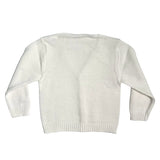 Cardigan In Filo Di Cotone Con Treccia Neonato PONTO POR PONTO 765