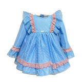 Elegantes, ausgestelltes Langarm-Tüllkleid für Baby-Mädchen LA AMAPOLA 0068