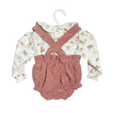 Completo Con Salopette In Velluto E camicia Neonata BABY FASHION 538.1
