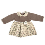 Kombiniertes Kleid aus warmer Baumwolle für Babys, Mädchen, BABY FASHION 52610