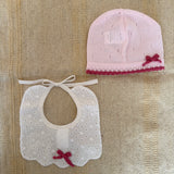 Set Di Cappello E Bavetta Neonata BEBE' MARGO' B091S