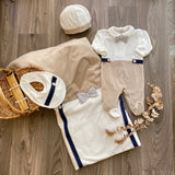 Set  in Ciniglia Beige Neonato TETO E TATTA