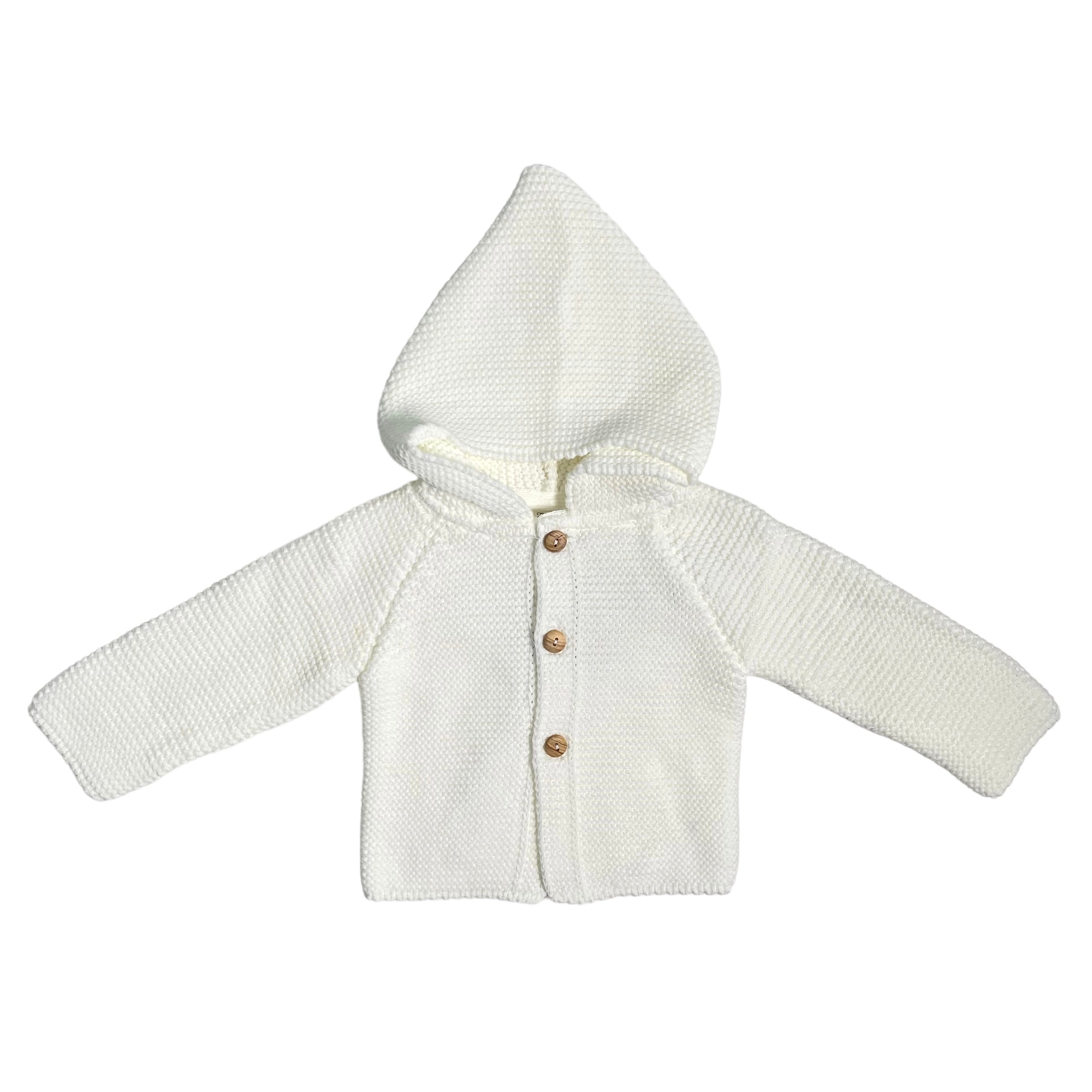 Cardigan Con Cappuccio In tessuto Anallergico Acrilico Neonato BABY FASHION 51012