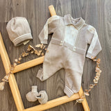 Set Corredino Nascita  Neonato Beige CREAZIONI LUANA