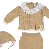 Tutina Spezzata Con Cuffia In Filo Di Cotone Neonata BABY FASHION 620.2