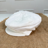 Cappello Elegante Modello Coppola In Lino Neonato PONTO POR PONTO 8214