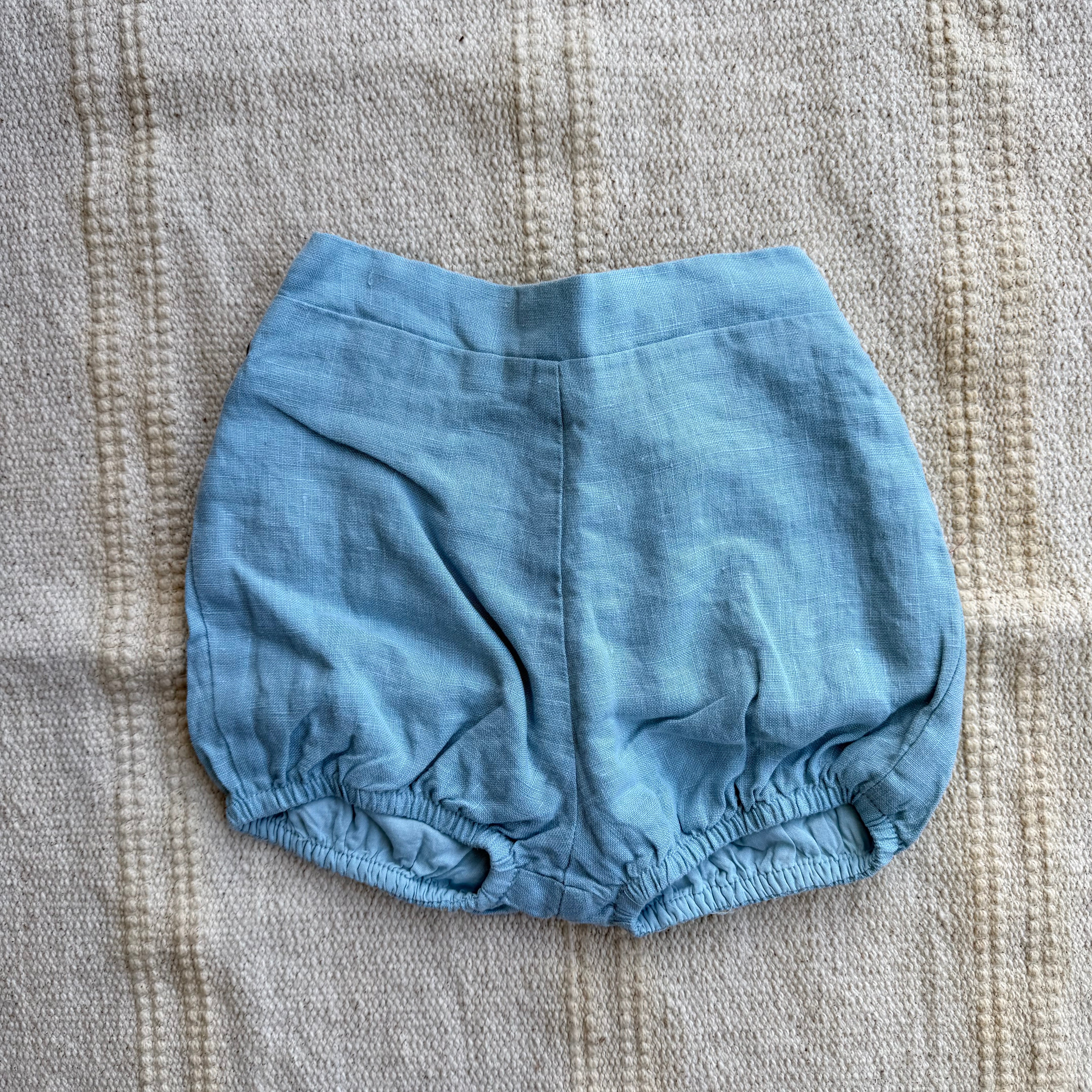 Culotte aus Leinen mit Seitenöffnung für Neugeborene WEDOBLE 05921D