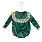 Pagliaccetto In Velluto Con Pizzo Neonata VALENTINA BEBES HADA126