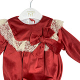 Pagliaccetto In Velluto Con Pizzo Neonata VALENTINA BEBES HADA122